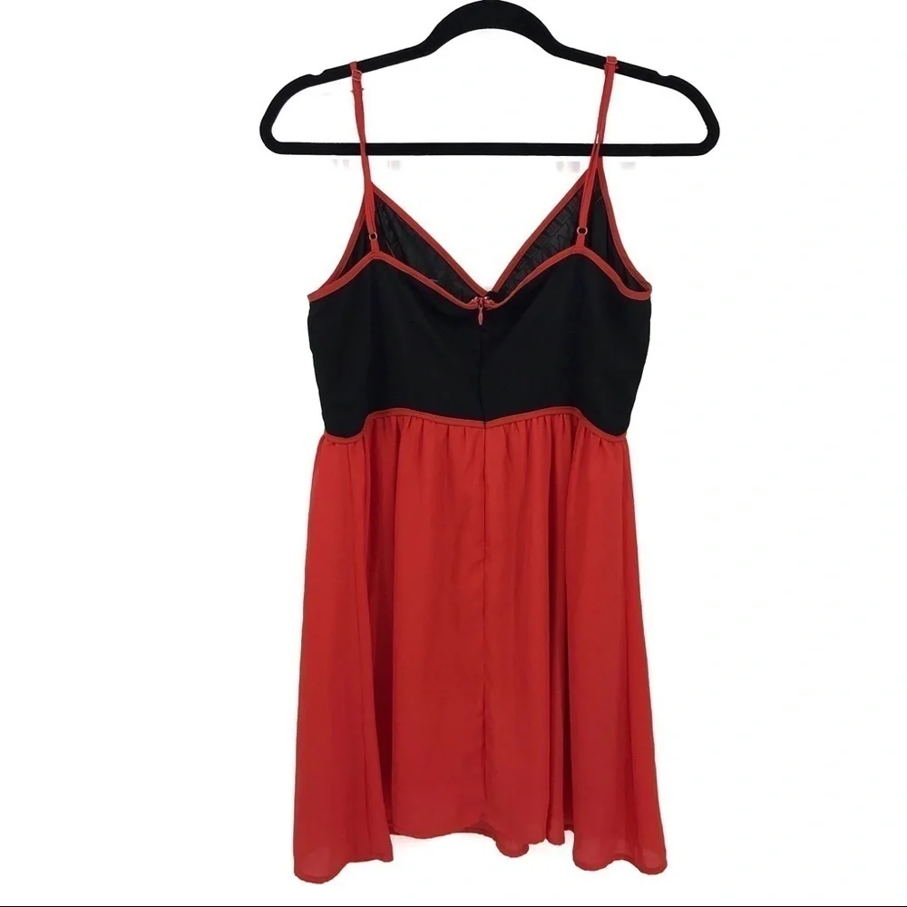 TCEC Color Block‎ Red Mini Dress - Picture 3 of 9